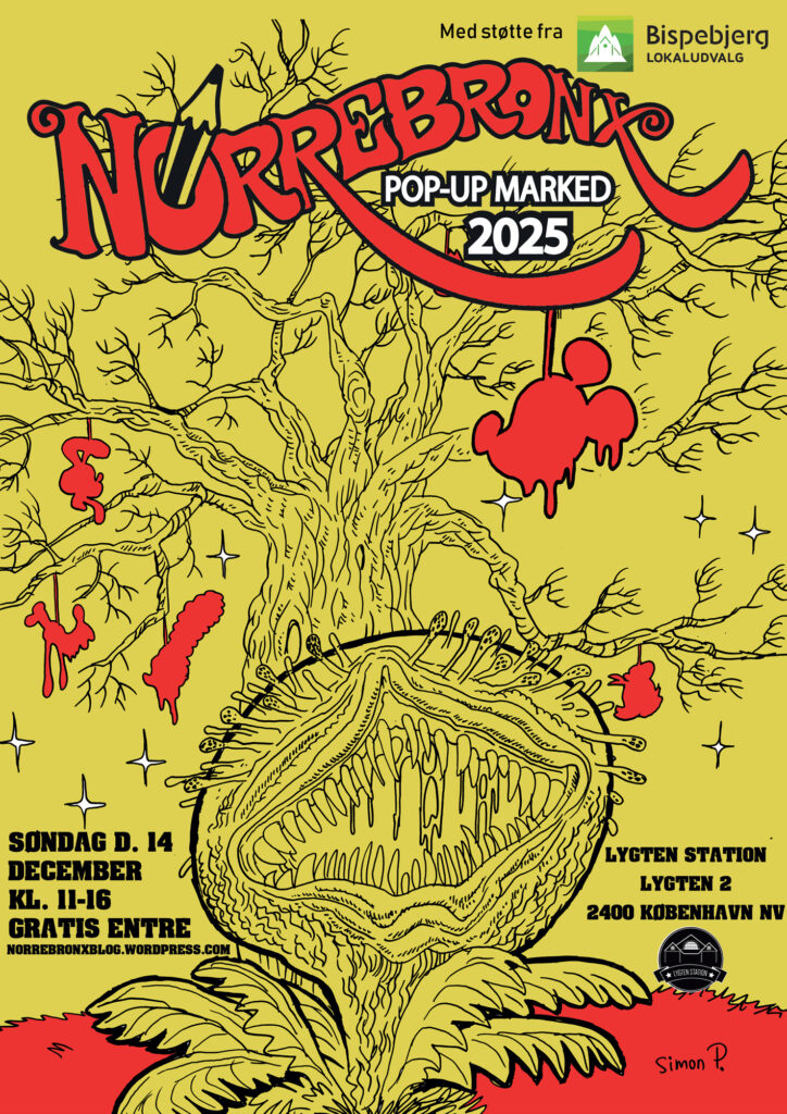 Nørrebronx Pop-Up marked 2025Søndag d. 14. december kl. 11-16 Lygten Station Lygten 2 2400 København NV